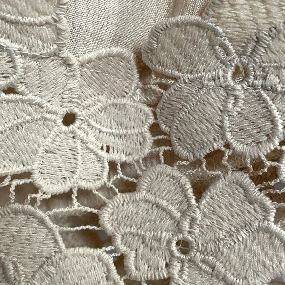 Alter'd Altered State size Small women's top Ivory lace 3/4 sleeve - Picture 3 of 11